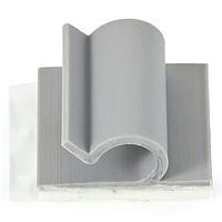 Essentra Components KKC-2-RT Clamp, C-Type Clip,C Style,Adh Mnt,Grey,1/8 in Hold