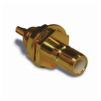 Amphenol RF 142150 Connectors SMB BULKHEAD JACK FRONT MNT 50OHM GOLD