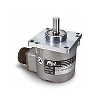Sensata Technologies - BEI Sensors 01079-045 Absolute Absolute Encoder Square Flange, Shaft Seal, 10 bits Natural Binary, 5-28V in/out, clockwise increase count, End Output Termination, 19pin connector