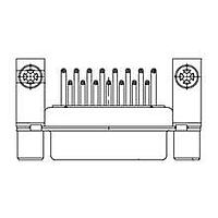 Molex / FCT 173109-0221 D-Sub Connectors - Standard Density FCT DSUB RA PC RCPT 25 PN W/JKPOST