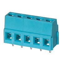 Same Sky (formerly CUI Devices) TB007-508-05BE Fixed Terminal Blocks Terminal block, screw type, 5.08 , horizontal, 5 poles, CUI Blue, slotted screw, PCB mount