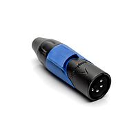 Amphenol Audio AX4MB6M Connectors 4P PIN M PLUG BLK W BLU MRK SLEEVE