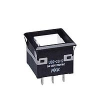 NKK Switches UB225KKW016F Pushbutton Switches DPDT ON(ON) GRN LED SOLDER LUG BODY ONLY