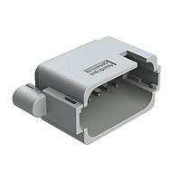 Amphenol SINE Systems AT04-18PE-BM14 Connectors 18 Position, PCB Receptacle, Flangeless, Self-Threading, Keyed E, Nickel Plated Contacts Included, Potted, Gray Body