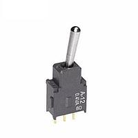 NKK Switches A12AP Process Sealed Subminiature Toggles SPDT ON-ON 0.4VA STRAIGHT PC