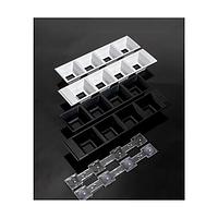 Ledil C16590_DAISY-4X1-SHD LED Lenses Gloss Blk 4 Position Shade Lens Sold Sep