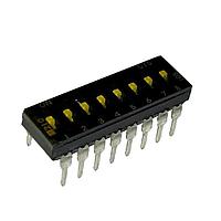 CTS Electronic Components 210-8LPSTD DIP Switches THROUGH HOLE, GOLD FLASH DIP SWITCH, 8-POLE, LOW PROFILE ACTUATOR, BOTTOM SEAL, TAPE SEAL, STRAIGHT TERMINAL FORM, TUBE PACK