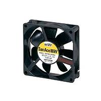 Sanyo Denki 9WP0824H4D01 Axial DC Axial Fan, 80x80x25mm, 24VDC, Splash Proof, Locked Rotor Sensor, IP68 Rated