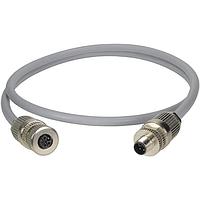 HARTING 2133A7A8518020 Sensor Cables / Actuator Cables M12 L-cd 4+PE Fml-ml 16AWG PVC grey, 2.0m