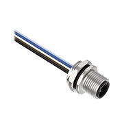 Banner Engineering BR-M12M4F9-2 Sensor Cables / Actuator Cables Receptacle 4-pin Male; 4x22 PVC 2 m Length; Front Mount PG9 w/ Locknut