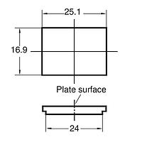 Omron Automation and Safety A3PJ-5201 Legend Plate Switch Accessory Milk-white legend pl
