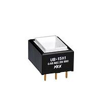 NKK Switches UB15RKG035D Pushbutton Switches RECT SPDT ON(ON) AMB LED PC BODY ONLY