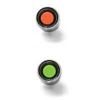 C&K F11010107 Round Switch Cap Button for F series - Black in Off Position - Blue in ON Position (Illuminated Indicator Button)