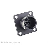 Eaton Souriau-Sunbank UTGX0103W3P Receptacles Square flange receptacle, without backshell, for 6 male contacts,  IP68/69K