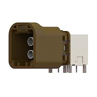 Yamaichi Electronics Y-MFC-4PT-F-VL-REDC Automotive Connectors 2x2 Mini FAKRA Connector, R/A, Key F