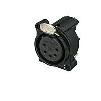 NEUTRIK NC4FBH-B XLR Connectors Receptacle B series 4 pin F - PCBH - Pin 1 & grd sep - BLACK