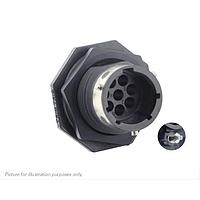 Eaton Souriau-Sunbank UTGX7128PSEK9 Receptacles Jam nut receptacle,without backshell, with 8 male PCB contacts, IP68/69K