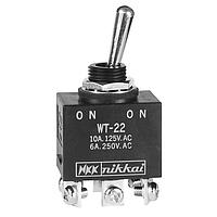 NKK Switches WT22T Environmentally Sealed Toggles ON None ON DPDT Screw Lug Panel Mnt