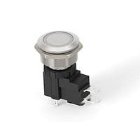 Alcoswitch - TE Connectivity 1-2364701-3 Pushbutton Switches AVH25 FLT SS MT RNG GRN 12V26A