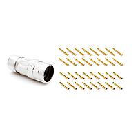 Amphenol SINE Systems MA5CAP1600S-S2-KIT Standard Circular Connector 16 position straight plug connector kit, Checkmate , P type, counter-clockwise insert, 7.5-11mm cord grip, female contacts included