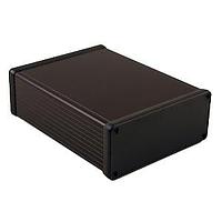 Hammond Manufacturing 1455Q1602BK PC Board Alum w/Plastic Ends 6.3x4.74x2.03" Black