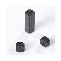 BIVAR ERB-025 LED Mounting Hardware LED Mount, Self Retaining,Vertical,0.025 in.,Universal LED,2,3 Lead,Square,Extruded PVC,Black