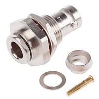 Radiall R142329000W Connectors BNC / STRAIGHT BULKHEAD JACK PANEL SEAL REAR MOUNT CLAMP TYPE - CABLE 6/75+93