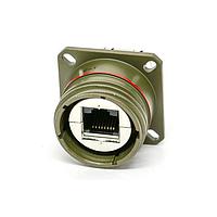 Amphenol Socapex RJFTV2SD1G Modular Connectors / Ethernet Connectors RJFTV ThrTrnsvSealSq FlangRcptCode DGrCad