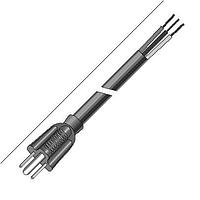 Alpha Wire 780B SL076 No Receptacle Power Cord 18AWG 3C UNSHLD CORD BLACK