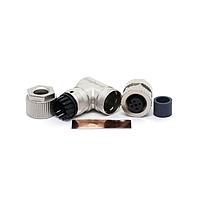Amphenol LTW MSAS-05BFFB-SR7001 Sensor Cables / Actuator Cables M12 Circular Metric Connector, A Code, Metal, 4A, 05 pins, Female Connector, Female Contact, Right Angle, Screw Thread, Screw-in, Field Installable, F4.0 - F8.0mm, IP67 Mated
