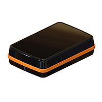 Serpac CX65DBKANO Hand Held CX-65 Series Waterproof Pocket Enclosure with Neon Orange Seal. Three-Piece Design, Polycarbonate Plastic, Integrated Waterproof Seal, IP 65, 66, 67; NEMA 4X, 12, 13 Ratings