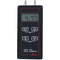Dwyer 477AV-7 Handheld Digital Manometer for Pressure, Flow & Velocity ± Calibration (± 0.5 %, 210700 FPM, 100 psi, Tubing, 1/8 in ID, 1/4 in OD)