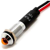 Mallory Sonalert FL1M-8SW-1-Y12V Indicators LED YEL 8MM NUT 12VAC/DC