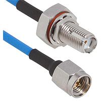 Amphenol SV Microwave 7029-3410 RF Cable Assemblies SMA Female Keyed (12 embly for .085 Cable