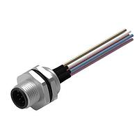 Wurth Elektronik 643352100608 Plugs WRCIRC M12 Screw Coding A Panel + Wires Panel + Wires Metal with Rear Panel Nut PG9 Male connector, polarity 8