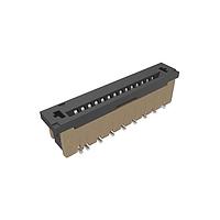 Amphenol FCI SFW14S-2STME1LF Board Mount 1.00mm Flex Connector, SFW Straight series, 14 Position, Top Entry Surface Mount, ZIF, with Mount Plate