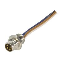 HARTING 21347900475050 Sensor Cables / Actuator Cables M8 A-code 4pin Panel Receptacle male to flying leads, front mount, 0.5m