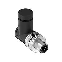 Banner Engineering BFW-M12M8A-8X Field Wireable Connector Field Wireable: M12; 8-pin Right Angle Male; 22 AWG 6-8 mm Cable Range; Screw Terminal; PA+GF Black Body; Aluminum Alloy Coupling Nut