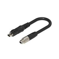 Lumberg Automation RSMGVS-8M-SPEG20-LL-999/15 M Double Ended Cordsets SPE RSMGVS-8M T1 IP20 1.5 M Cordset with STL-999 PVC AWG 22/7 20 MHz 10 Mbps SPE cable