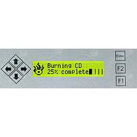 Matrix Orbital BLK202A-S PC Bay Inserts, LCD Characters 20x2 Blk Txt Ylw/Grn Key w/ Mnt Sl Brkt