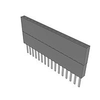 Samtec ESW-116-34-T-S Stackthrough .100" Elevated Socket Strip