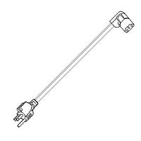 Volex 17507 10 B1 AC Power Cord 18AWG R/A RECP 9FT 10IN (3.0m) BLK