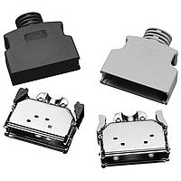 3M Electronic Solutions Division 10336-3210-006 EMI/RFI Shielded Backshell JUNC SHELL 36POS BLK