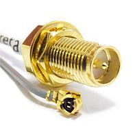 Siretta ASMG015D113S11 RF Cable Assemblies uFL TO SMA FEMALE REVERSE POLARITY 150MM 1.13 CABLE