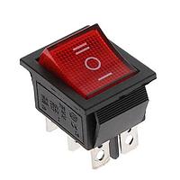 Adam Tech SW-R1-4E-E-LR63-0 Mid-Sized Rocker Switch Medium Rocker Switch, quick connect terminal .250in [6.35mm], red lighted actuator (12V LED voltage),rectangular