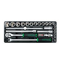 TOPTUL GCAT2507 DR. Flank Socket Set - METRIC (1/2", 25 pcs)