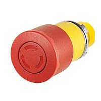 EAO 46-2C36.1H20.000 Round Actuator, oe 22.3 mm, oe 42 mm, mushroom-head, non illuminative, Red, Plastic, opaque, round, IP65, IK03, Twist to unlock