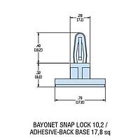 Heyco 10781 Adhesive Base Support, Snap-Lock HCBS-08M-AB NATURAL NYL PCB Support ADH