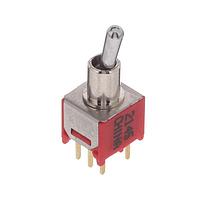 Alcoswitch - TE Connectivity TMD1T5B2M2RE Toggle Switches PC Thru-Hole Gold DP On-None-On TS