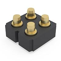 Mill-Max 813-22-004-30-040101 Headers Spring-Loaded Connector w Flat Plunger Tip; SMT; Double Row 4-Pin